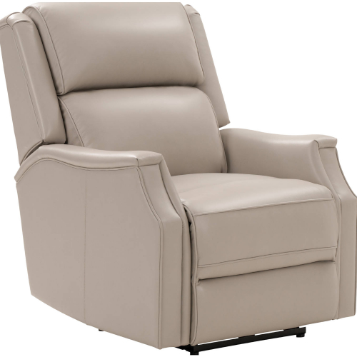 Conrad Big & Tall Power Recliner w/ Power Head Rest & Lumbar in Cason Putty Top Grain Leather